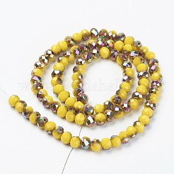 Electroplate Opaque Glass Beads Strands&nbsp;EGLA-A034-P6mm-R16