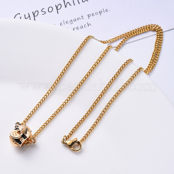 PVD Vacuum Plating 304 Stainless Steel Curb Chain Necklace&nbsp;NJEW-S420-001A-G