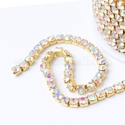 Brass Rhinestone Strass Chains&nbsp;CHC-T001-SS12-02C