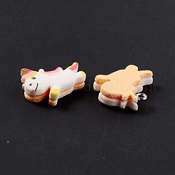 Opaque Resin Unicorn Pendants&nbsp;RESI-G040-A05