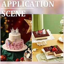 21Pcs 3 Colors Birthday Theme Mirror Effect Acrylic Birthday Cupcake Insert Card Decoration&nbsp;AJEW-SP0001-72B