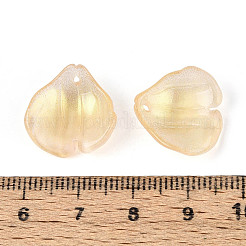 Transparent Glass Petal Pendants&nbsp;GLAA-T030-05D