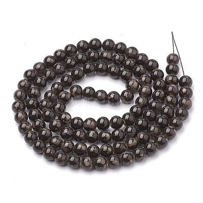 Baking Paint Round Glass Bead Strands&nbsp;DGLA-S084-6mm-52-1