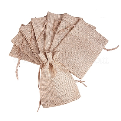 Burlap Packing Pouches Drawstring Bags&nbsp;ABAG-PH0001-14x10cm-05-1