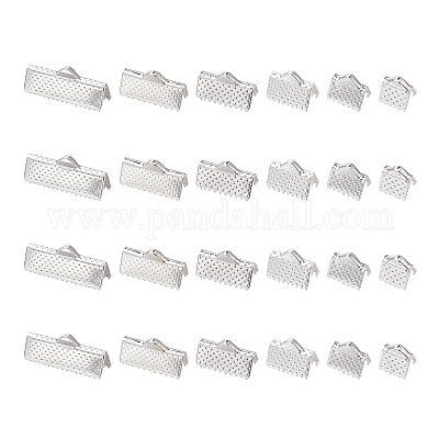 120Pcs 6 Styles Iron Ribbon Crimp Ends&nbsp;IFIN-YW0003-22-1