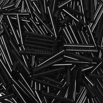 Opaque Glass Bugle Beads&nbsp;SEED-R028-2x20-C01-1