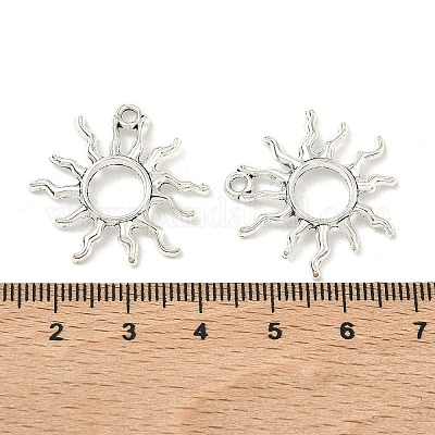 Tibetan Style Alloy Sun Pendants&nbsp;X-TIBEP-M020-09AS-1