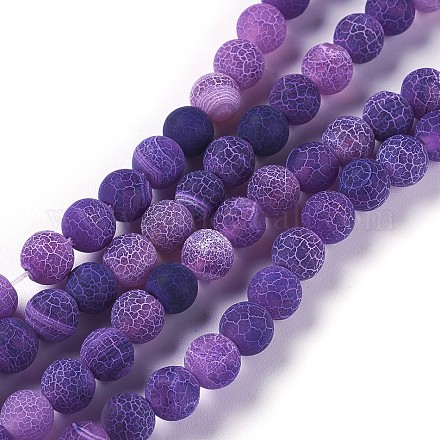 Natural Weathered Agate Beads Strands G-P414-A03-1