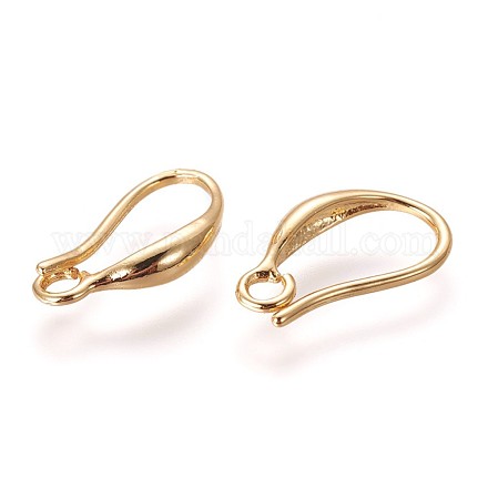 Brass Earring Hooks KK-L177-29G-1