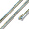 14M Two Tone Polyester Braided Cord, Round, Light Sky Blue, 2.5mm, about 15.31 Yards(14m)/Roll