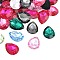 Acrylic Rhinestone Pointed Back Cabochons, Faceted Drop, Mixed Color, 18x13x5.5mm