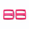 Plastic Buckles, Rectangle, Deep Pink, 33x31.5x7mm, Hole: 9x25.5mm