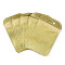 Translucent Plastic Resealable Packaging Bags, Rectangle, Gold, 11x7x0.03cm