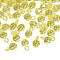 Transparent Acrylic Pendants, Faceted, Round, Light Khaki, 18x11x11mm, Hole: 4mm