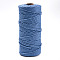Cotton String Threads, Macrame Cord, Decorative String Threads, for DIY Crafts, Gift Wrapping and Jewelry Making, Cornflower Blue, 3mm, about 109.36 Yards(100m)/Roll.