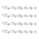 120Pcs 6 Styles Iron Ribbon Crimp Ends&nbsp;IFIN-YW0003-22-1
