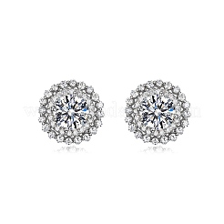 925 Sterling Silver Pave Moissanite Stud Earrings for Women&nbsp;EZ0984