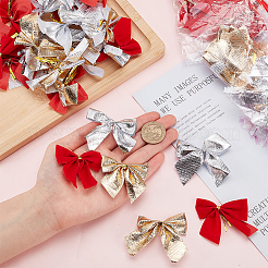 6 Sets 3 Colors Polyester Bowknot Decoration&nbsp;AJEW-HY0001-83