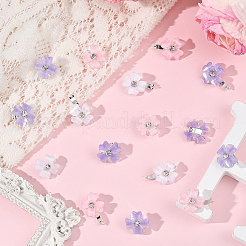 30Pcs 3 Colors Zinc Alloy Resin Hair Fastener&nbsp;OHAR-SC0001-16B
