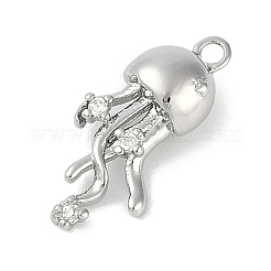 Brass Micro Pave Cubic Zirconia Pendants&nbsp;X-KK-I719-36P