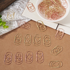 64Pcs 8 Styles Playing Card Symbol Carbon Steel Paper Clips&nbsp;AJEW-TA0005-80