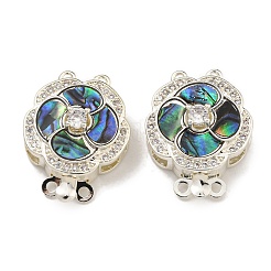 Brass Micro Pave Cubic Zirconia Box Clasps&nbsp;KK-U037-39P