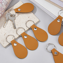 16Pcs Teardrop PU Leather Keychains&nbsp;KEYC-DC0001-47A