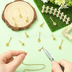 12Pcs 2 Styles Brass Pendants&nbsp;KK-CJ0004-49