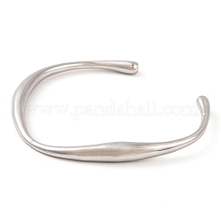 Non-Tarnish 304 Stainless Steel Open Cuff Bangles for Women&nbsp;BJEW-G711-02P