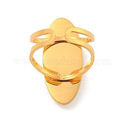 304 Stainless Steel Open Cuff Rings&nbsp;RJEW-F158-05G-01