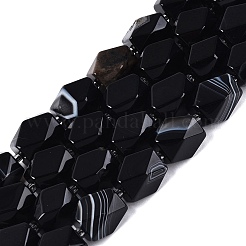 Natural Black Agate(Dyed & Heated) Beads Strands&nbsp;G-Q608-11A