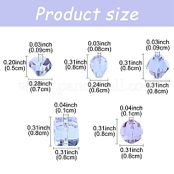 50Pcs 5 Styles Imitation Austrian Crystal Beads&nbsp;FIND-YW0004-71A