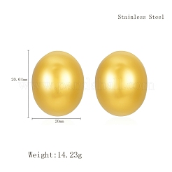 Stylish 304 Stainless Steel Oval Stud Earrings&nbsp;XB7886