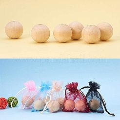 Round Unfinished Wood Beads&nbsp;WOOD-PH0008-12