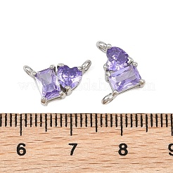 Brass Pave Cubic Zirconia Charms&nbsp;CU-CBA6A75-04P-10