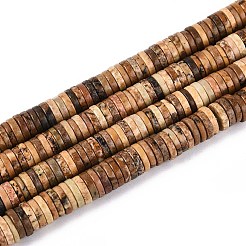 Natural Picture Jasper Beads Strands&nbsp;G-T142-6mm-09