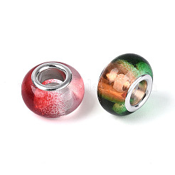 Two Tone Transparent Acrylic European Beads&nbsp;GPDL-N006-01A-07