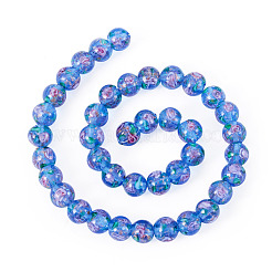 1 Strand Handmade Glod Sand Lampwork Beads Strands&nbsp;LAMP-TA0002-09H