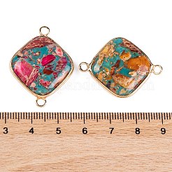Dyed Natural Imperial Jasper Connector Charms&nbsp;G-B083-06G
