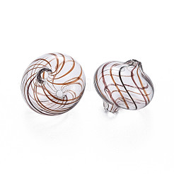 Transparent Handmade Blown Glass Globe Beads&nbsp;GLAA-T012-20