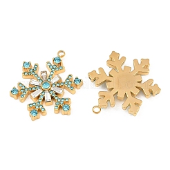 304 Stainless Steel Rhinestone Pendants&nbsp;RB-CBADC81-14G-02