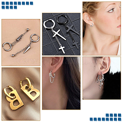 Unisex 304 Stainless Steel Hoop Earrings&nbsp;STAS-UN0002-60P-06