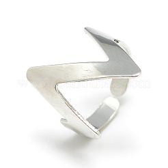 Initial Letter N Open Ring&nbsp;RJEW-S038-053-1