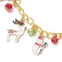 Christmas Alloy Enamel Charm Bracelets for Women&nbsp;BJEW-JB12074