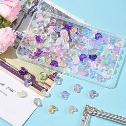 100Pcs 12 Styles Baking Paint Transparent Glass Beads&nbsp;DGLA-FS0001-26