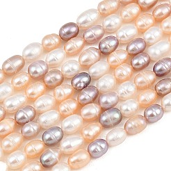 Three Color Natural Cultured Freshwater Pearl Beads Strands&nbsp;PA-CBAFEE8-04A