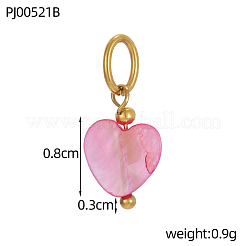 304 Stainless Steel Shell Pendants&nbsp;STAS-OY011-07G