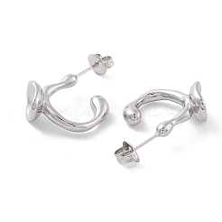 Non-Tarnish 304 Stainless Steel Stud Earrings&nbsp;EJEW-P258-09G