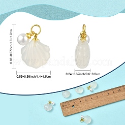 5Pcs Natural Agate Shell Shaped Pendants&nbsp;G-YW0002-43