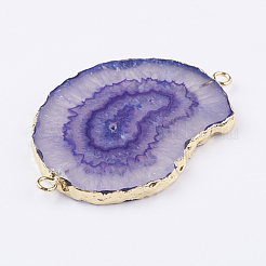 Natural Agate Links connectors&nbsp;G-P306-01G